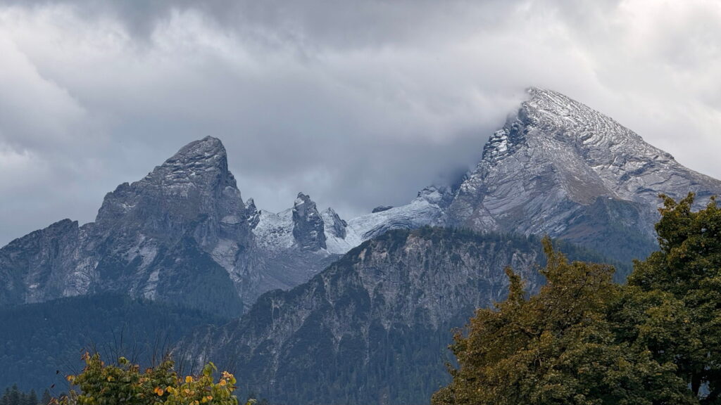 Watzmann Circuit in Germany with dramatic alpine peaks rugged cliffs and forested mountain slopes