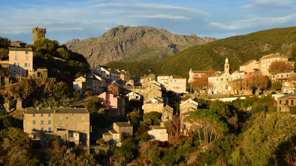 cortecorsicahikinginfrancemountains Kayde Parker Corte Corsica village surrounded by mountains for hiking in France