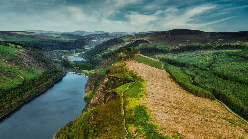 Walking trails around Glendalough and the Wicklow Mountains, Ireland