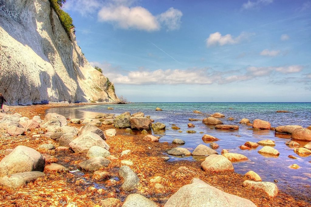 Møns Klint Cliffs, The white chalk cliffs of Møns Klint serve as the home for one of the Best Hikes in Denmark