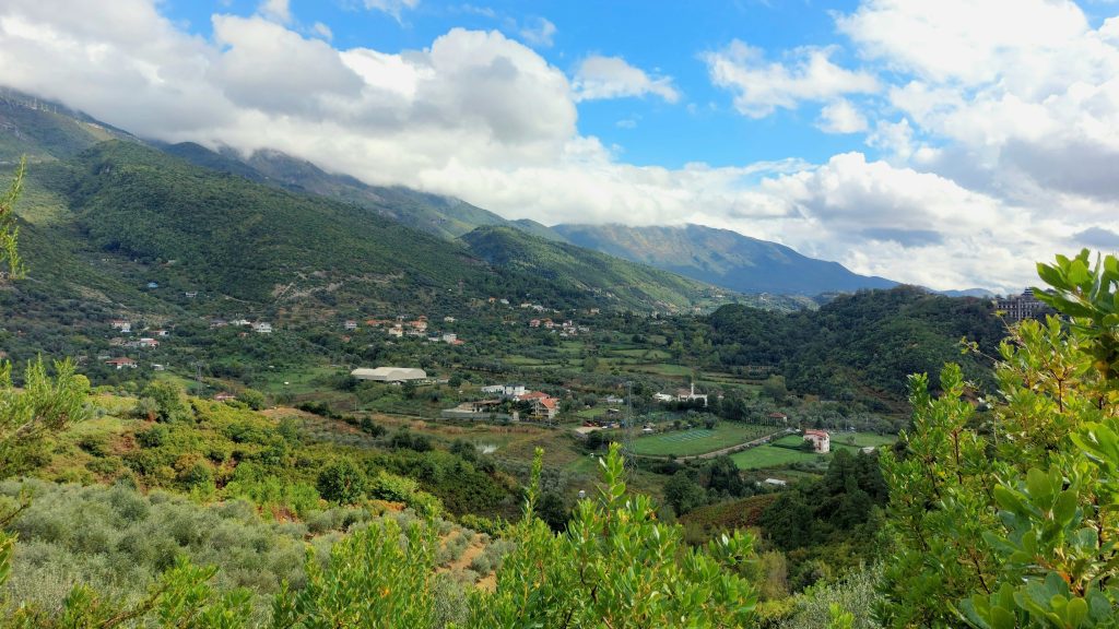 Overlooking the lush landscape near Mount Dajti, this peaceful scene highlights the best hiking trails in Albania for nature and adventure enthusiasts.