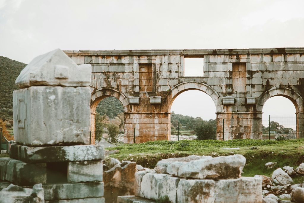 Ancient ruins and coastal walking routes along the Lycian Way, Turkey