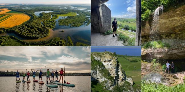 Nature and adventure tours in Moldova featuring hiking trails waterfalls cliffs rivers and paddleboarding