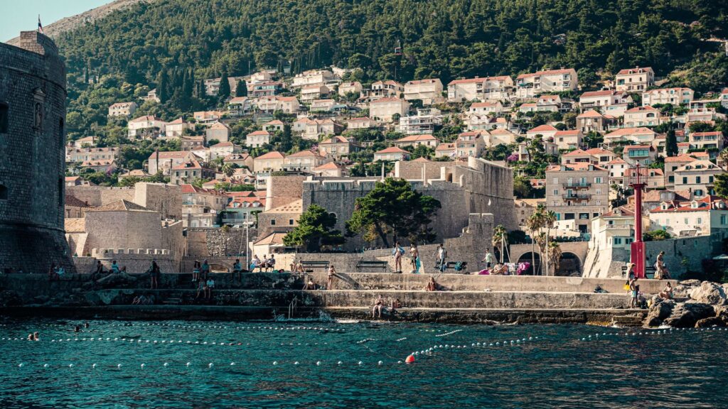 Best Hikes in Dubrovnik: Historic Dubrovnik coastline and city walls with scenic Adriatic views near popular hiking routes.
